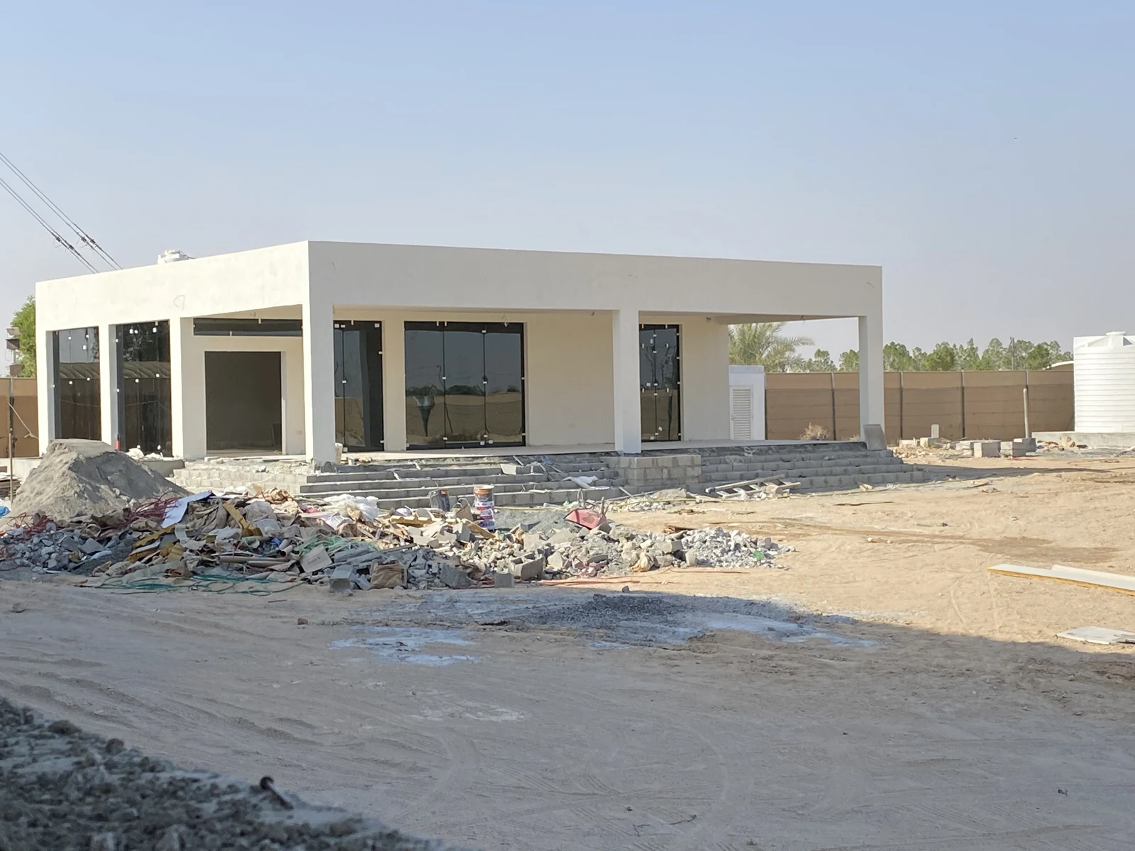 Exterior work in progress